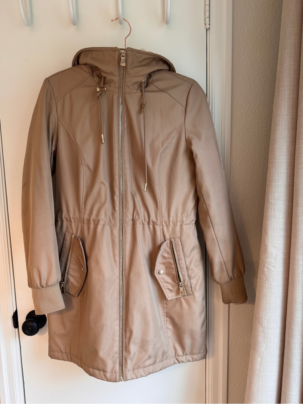 Calvin Klein Tan Hooded Utility Jacket